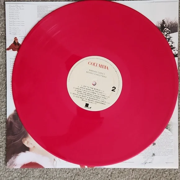 Mariah Carey Merry Christmas 2015 Deluxe Anniversary 12" LP Red - Picture 6 of 6
